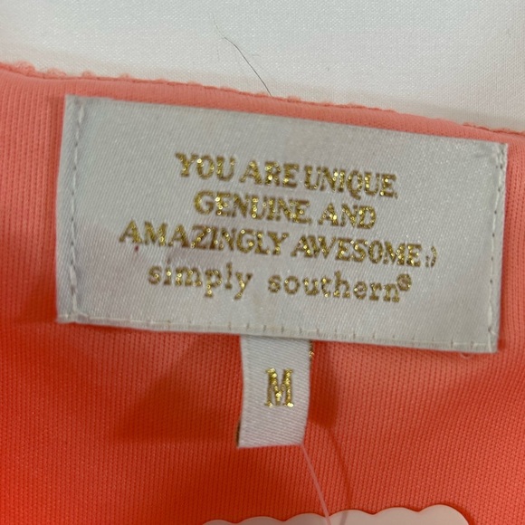 Simply Southern NWT Women’s Dress Size Medium Peach Color - Picture 3 of 11